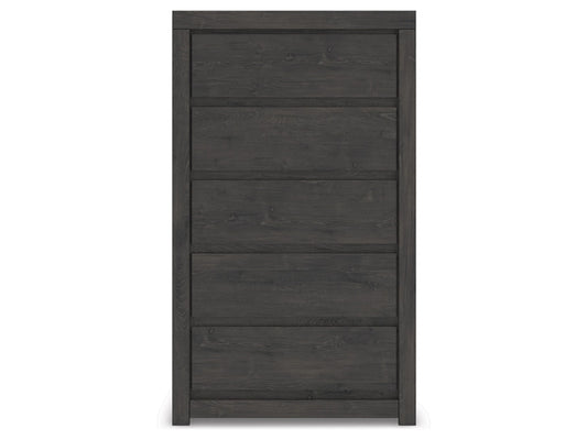 Signature Design by Ashley - Parlayon Five Drawer Chest in Charcoal - B3370-46 veiw 1