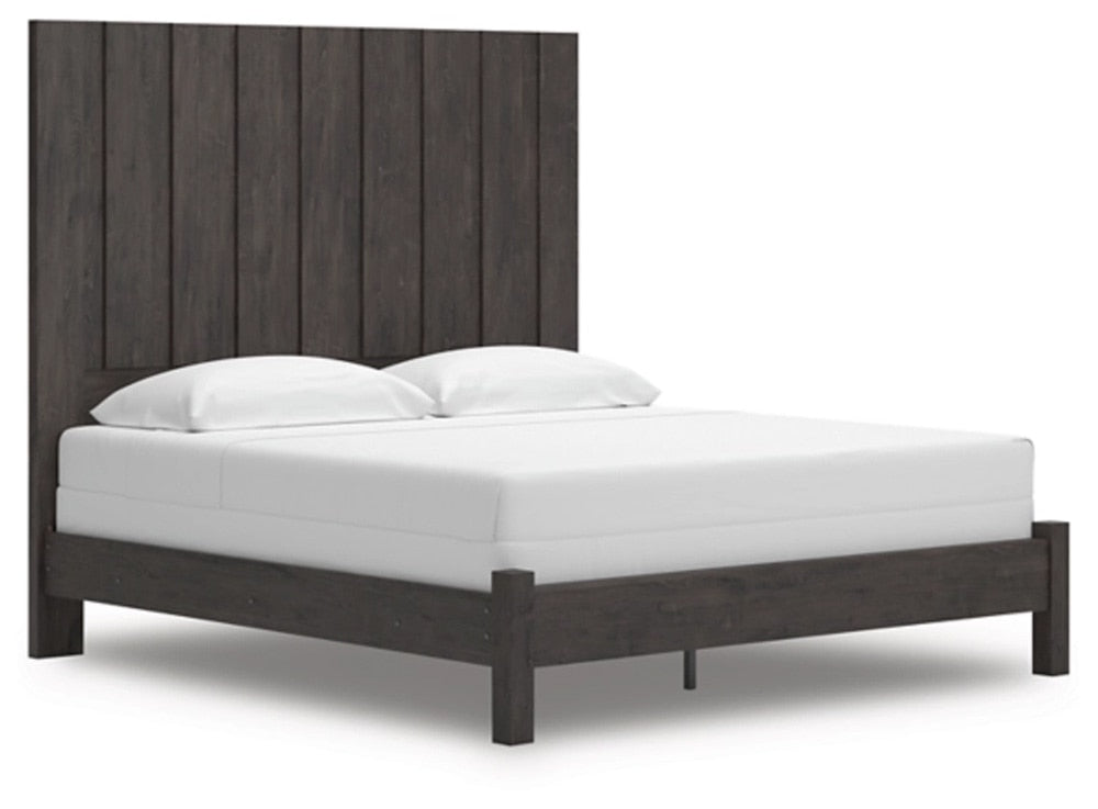 Signature Design by Ashley - Parlayon King Panel Bed in Charcoal veiw 1