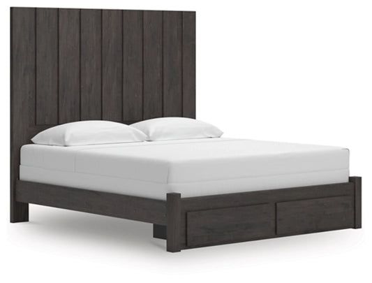 Signature Design by Ashley - Parlayon King Panel Storage Bed in Charcoal veiw 1