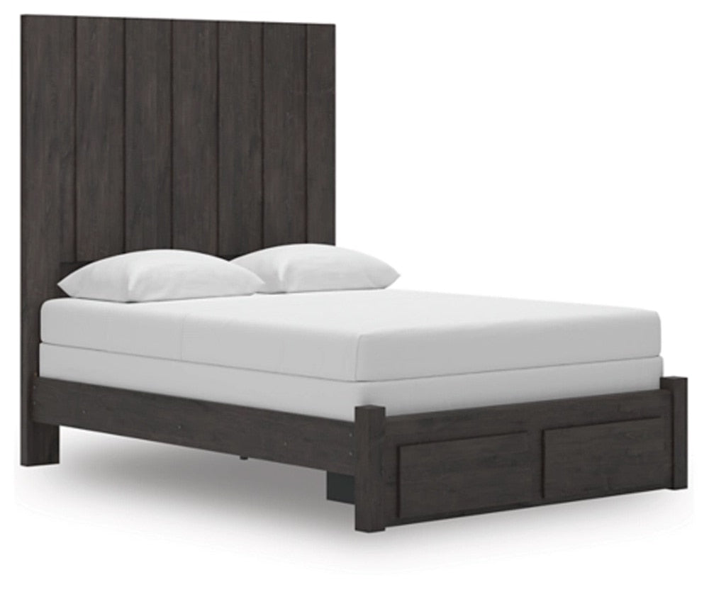 Signature Design by Ashley - Parlayon Queen Panel Storage Bed in Charcoal veiw 1