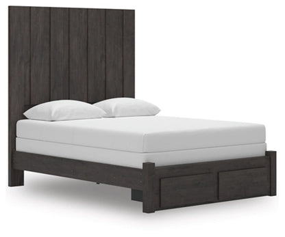 Signature Design by Ashley - Parlayon Queen Panel Storage Bed in Charcoal veiw 1