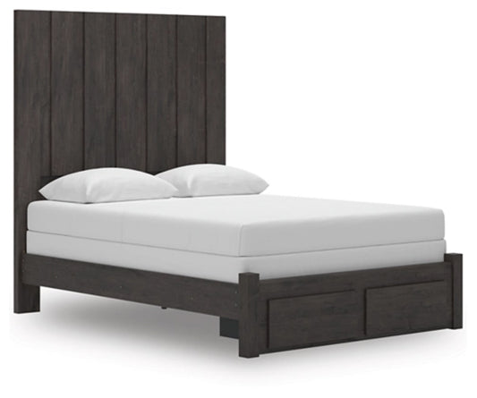 Signature Design by Ashley - Parlayon Queen Panel Storage Bed in Charcoal veiw 1
