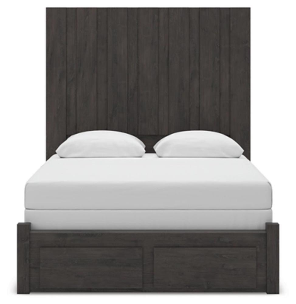 Signature Design by Ashley - Parlayon Queen Panel Storage Bed in Charcoal veiw 3