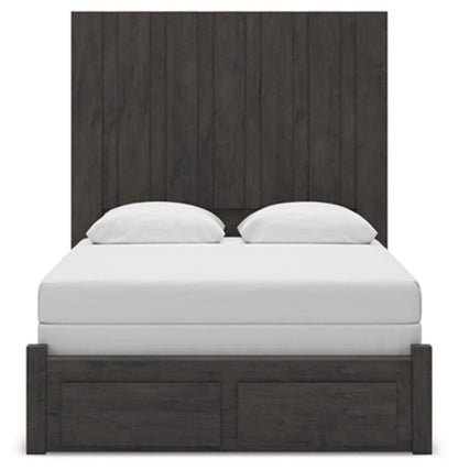 Signature Design by Ashley - Parlayon Queen Panel Storage Bed in Charcoal veiw 3