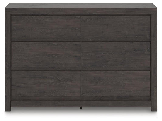 Signature Design by Ashley - Parlayon Six Drawer Dresser in Charcoal - B3370-31 veiw 1