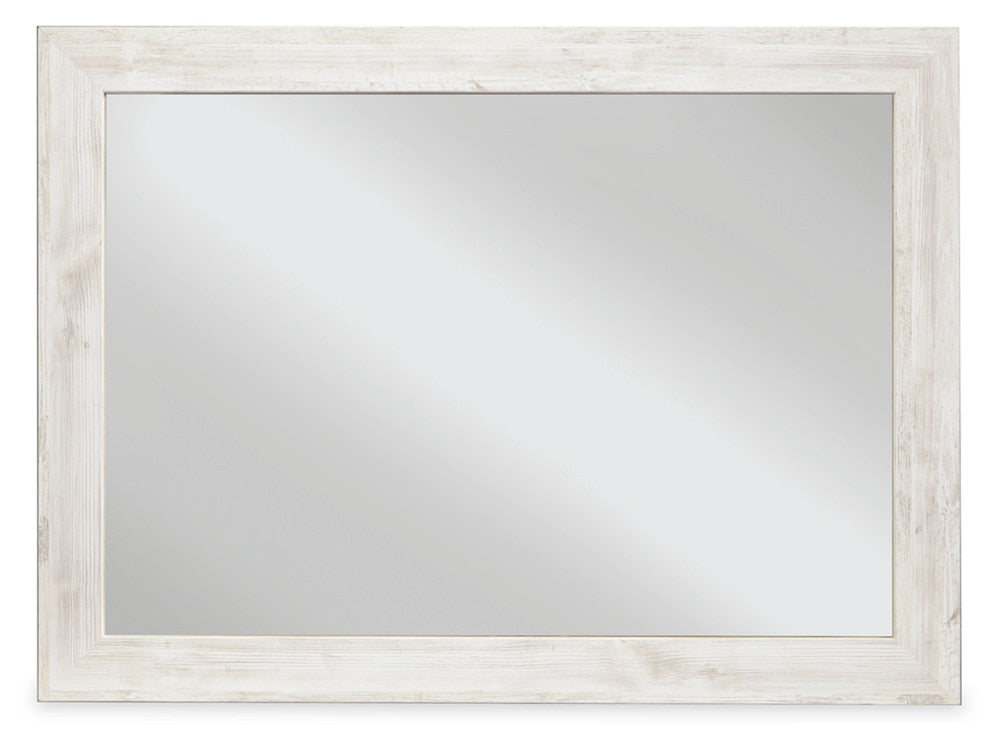 Signature Design by Ashley - Paxberry Bedroom Mirror in Whitewash - B181-36 veiw 1