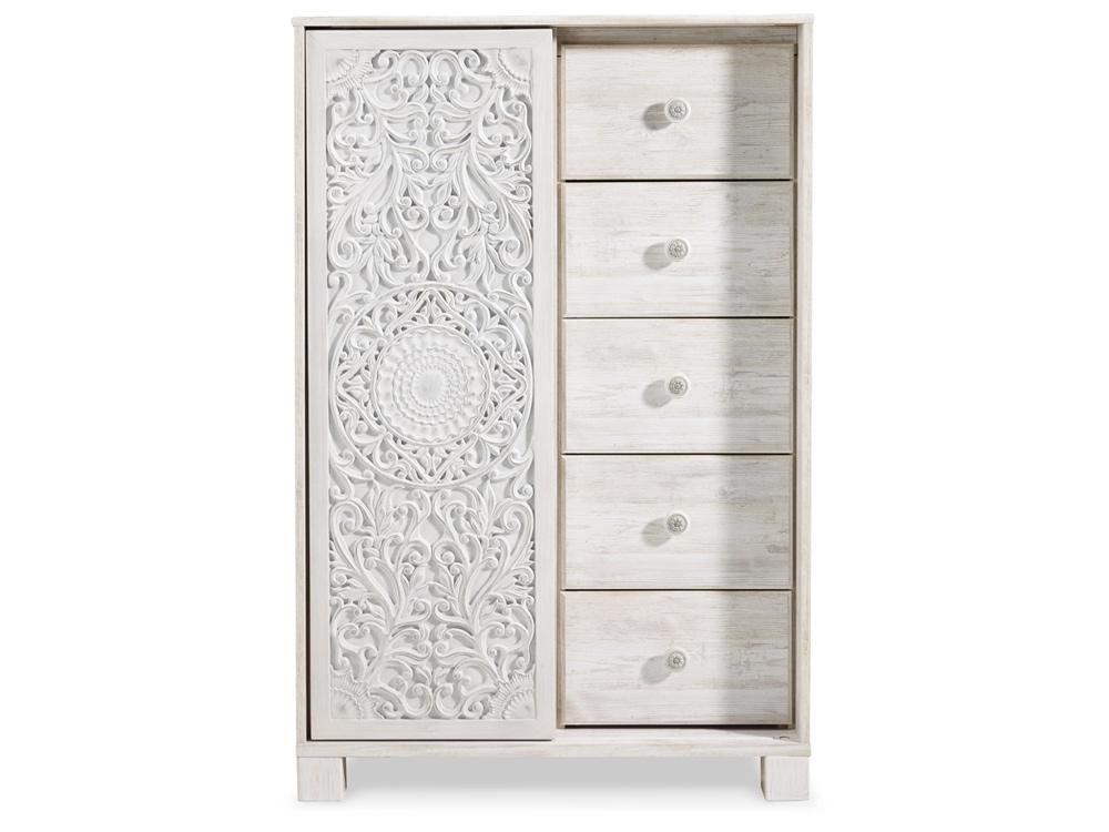 Signature Design by Ashley - Paxberry Dressing Chest in White Wash - B181-48 veiw 1