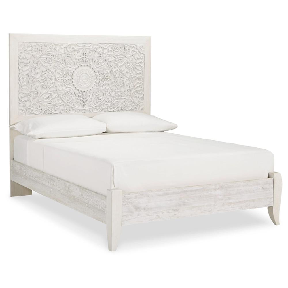 Signature Design by Ashley - Paxberry Full Panel Bed in White Wash veiw 1