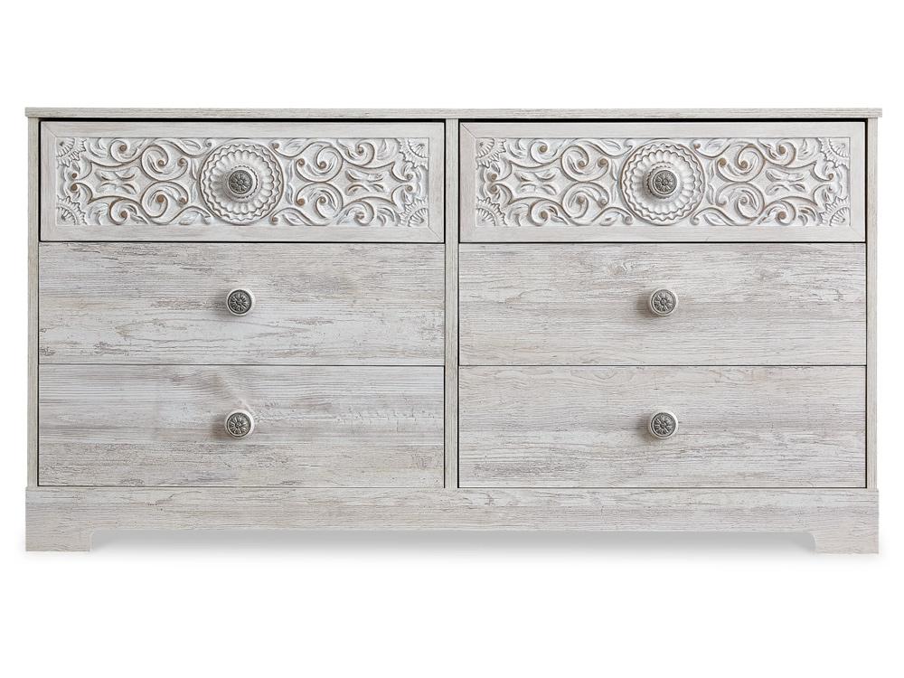 Signature Design by Ashley - Paxberry Six Drawer Dresser in Whitewash - EB1811-231 veiw 1
