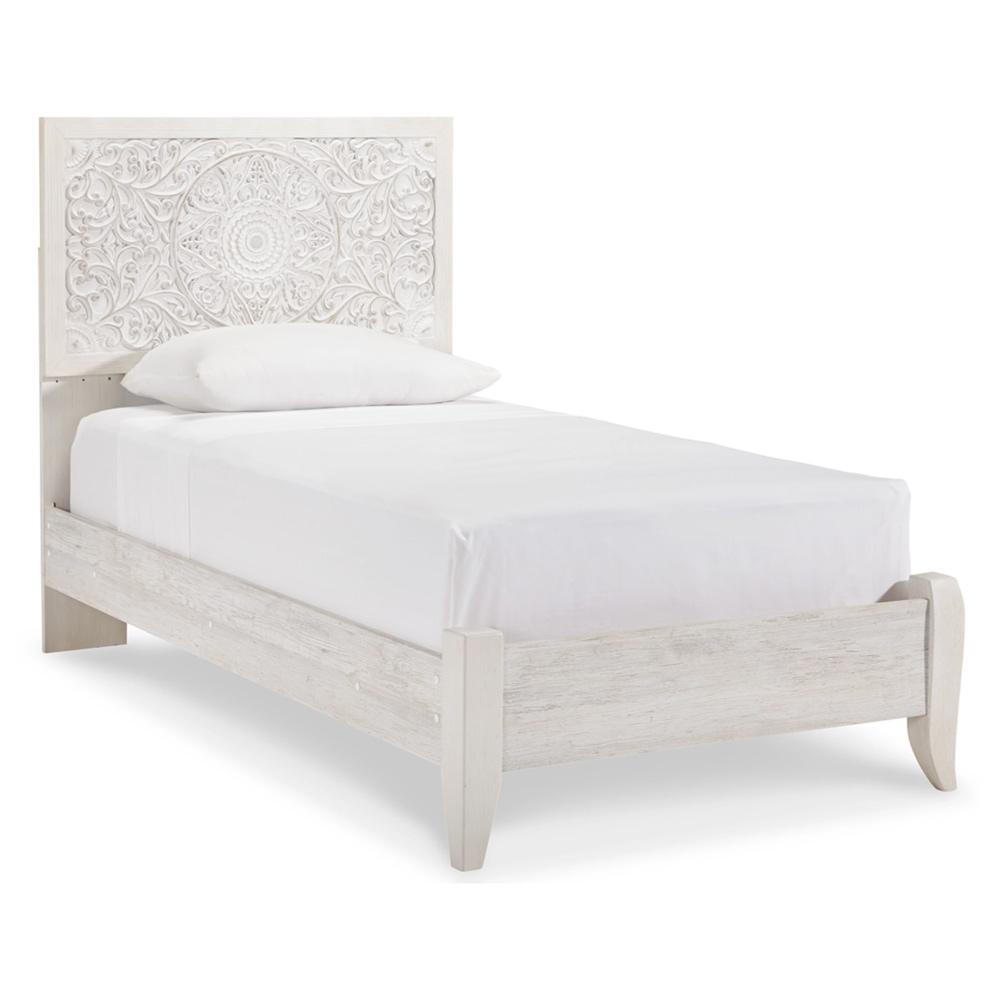 Signature Design by Ashley - Paxberry Twin Panel Bed in White Wash veiw 1