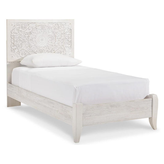 Signature Design by Ashley - Paxberry Twin Panel Bed in White Wash veiw 1