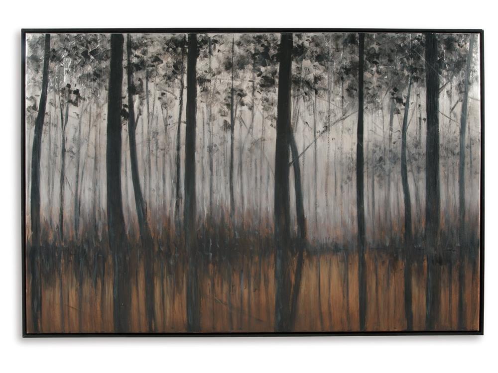 Signature Design by Ashley - Philyra Wall Art in Black/Orange/Silver - A8000253 veiw 1