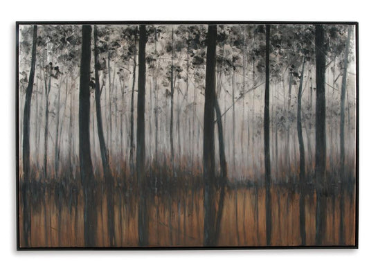 Signature Design by Ashley - Philyra Wall Art in Black/Orange/Silver - A8000253 veiw 1