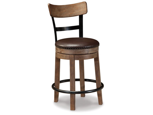 Signature Design by Ashley - Pinnadel Uph Swive Lbarstool in Light Brown - D542-124 veiw 1