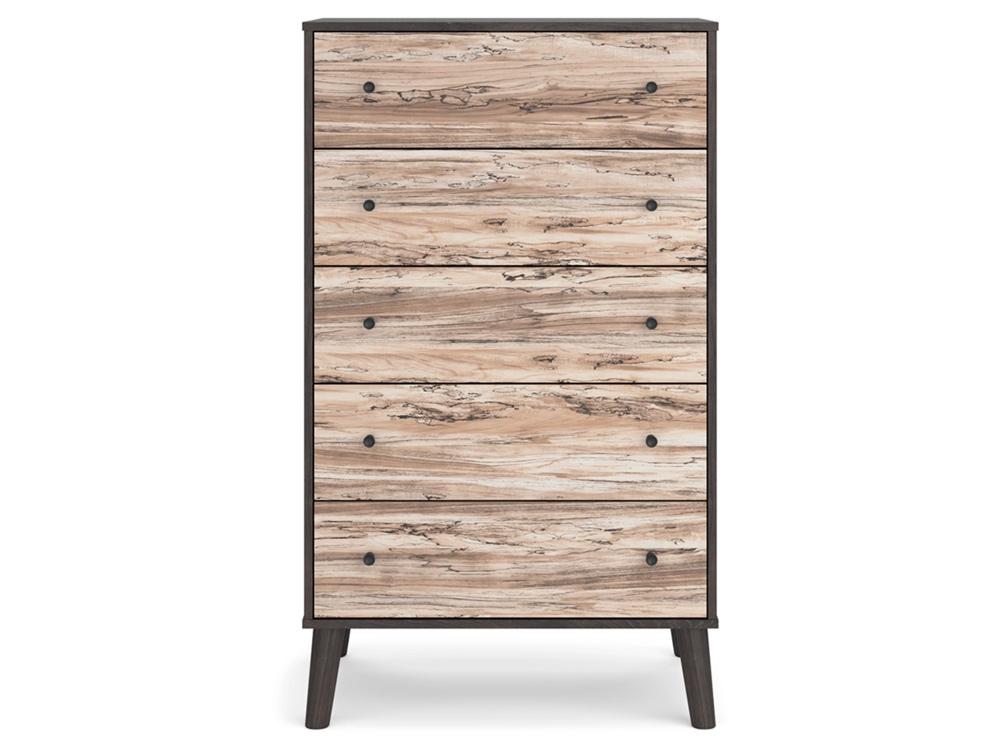Signature Design by Ashley - Piperton Five Drawer Chest in Brown/Black - EB5514-245 veiw 1