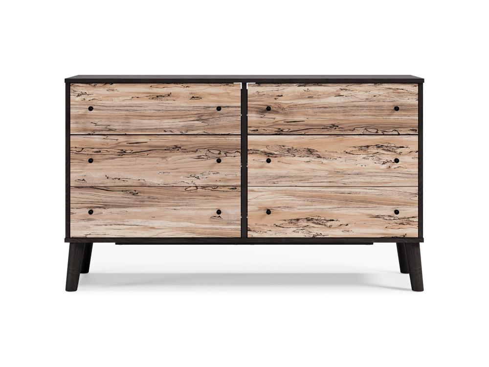 Signature Design by Ashley - Piperton Six Drawer Dresser in Brown/Black - EB5514-231 veiw 1