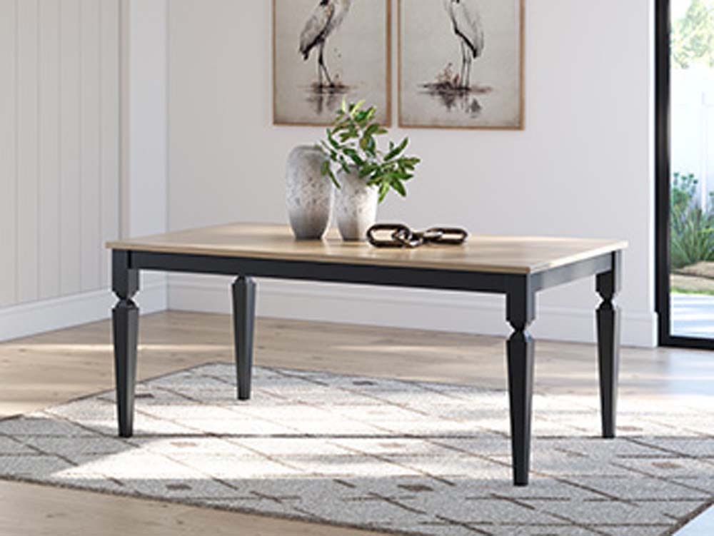 Signature Design by Ashley - Plazaton Rectangular Dining Room Table in Black - D591-25 veiw 1