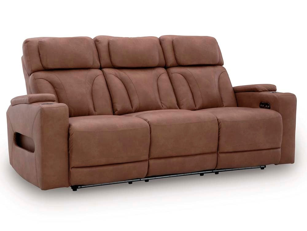 Signature Design by Ashley - Point Clear Pwr Rec Sofa With Adj Headrest in Caramel - 5010115 veiw 1