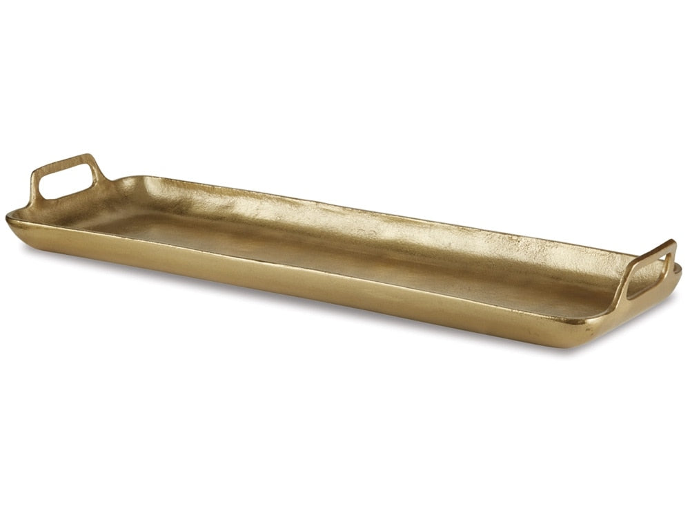 Signature Design by Ashley - Posy Tray in Gold Finish - A2000136 veiw 1