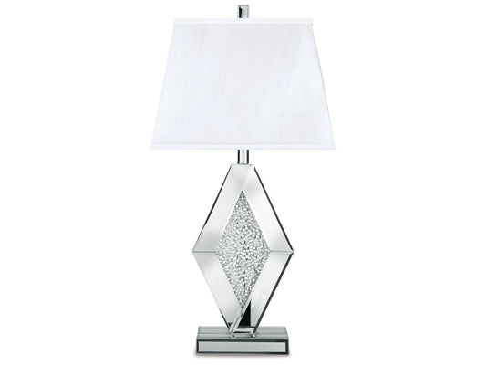 Signature Design by Ashley - Prunella Mirror Table Lamp in Silver Finish - L429034 veiw 1