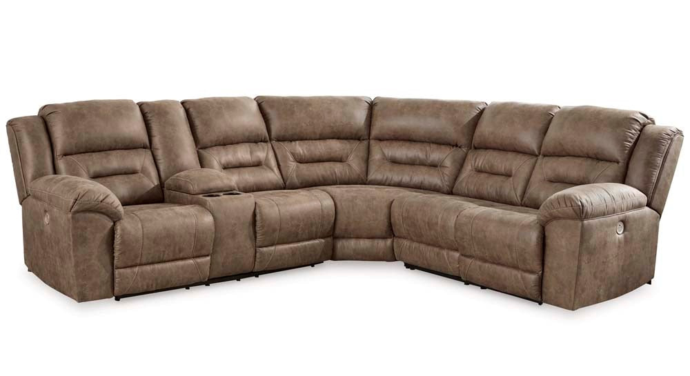 Signature Design by Ashley - Ravenel 3-Piece Power Reclining Sectional in Fossil - 83106S1 veiw 1