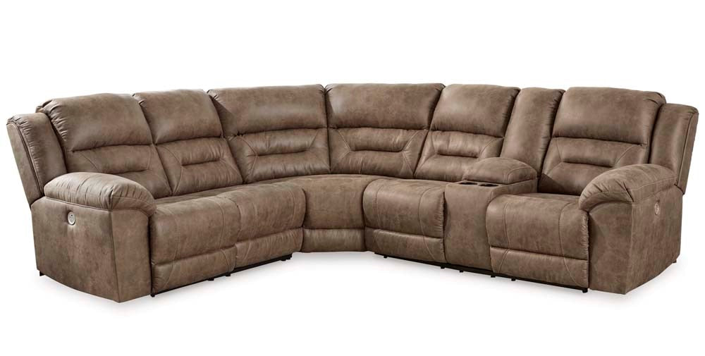 Signature Design by Ashley - Ravenel 3-Piece Power Reclining Sectional in Fossil - 83106S2 veiw 1