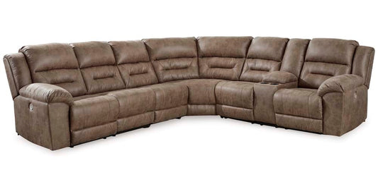 Signature Design by Ashley - Ravenel 4-Piece Power Reclining Sectional in Fossil - 83106S4 veiw 1