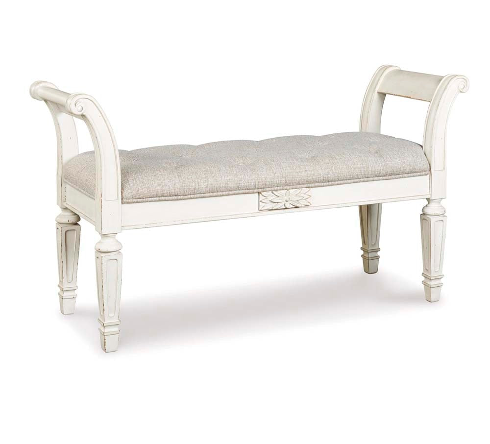 Signature Design by Ashley - Realyn Accent Bench in Antique White - A3000157 veiw 1
