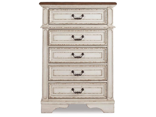 Signature Design by Ashley - Realyn Chest in Chipped White - B743-45 veiw 1