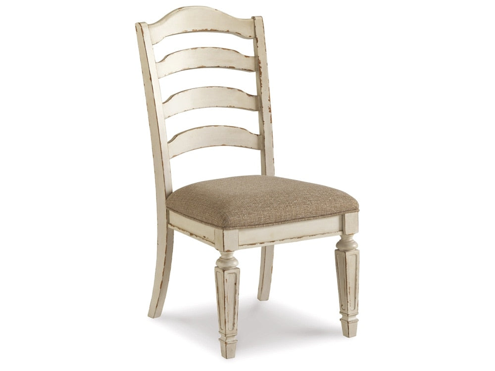 Signature Design by Ashley - Realyn Dining Uph Side Chair (Set Of 2) in Chipped White - D743-01 veiw 1