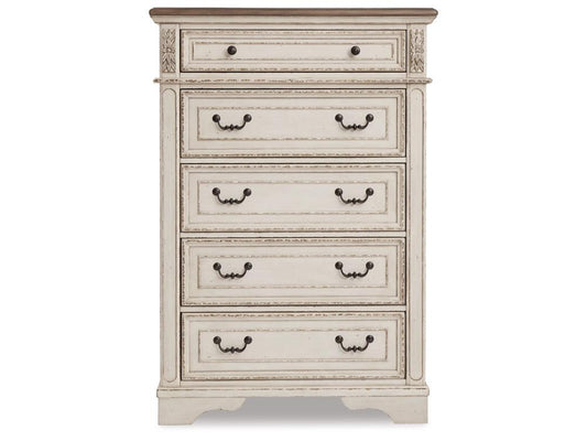 Signature Design by Ashley - Realyn Five Drawer Chest in Two-tone - B743-46 veiw 1