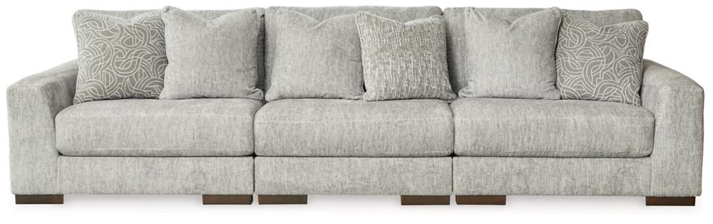 Signature Design by Ashley - Regent Park 3 Piece Sectional Sofa in Pewter veiw 1