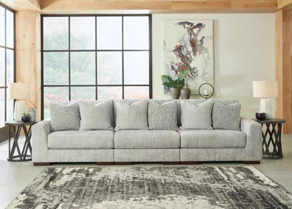 Signature Design by Ashley - Regent Park 3 Piece Sectional Sofa in Pewter veiw 2