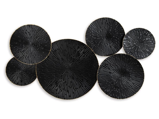 Signature Design by Ashley - Rhetlen Wall Décor in Black/Gold Finish - A8010301 veiw 1