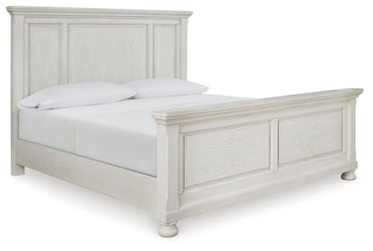 Signature Design by Ashley - Robbinsdale King Panel Bed in Antique White veiw 1