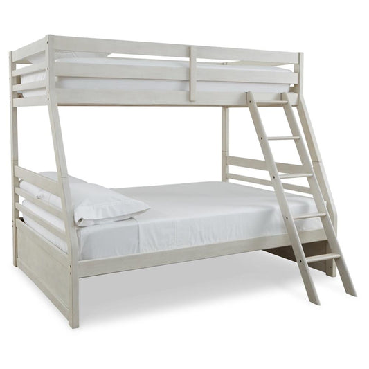 Signature Design by Ashley - Robbinsdale Twin Over Full Bunk Bed in Antique White veiw 1