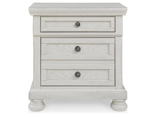 Signature Design by Ashley - Robbinsdale Two Drawer Night Stand in Antique White - B742-92 veiw 1