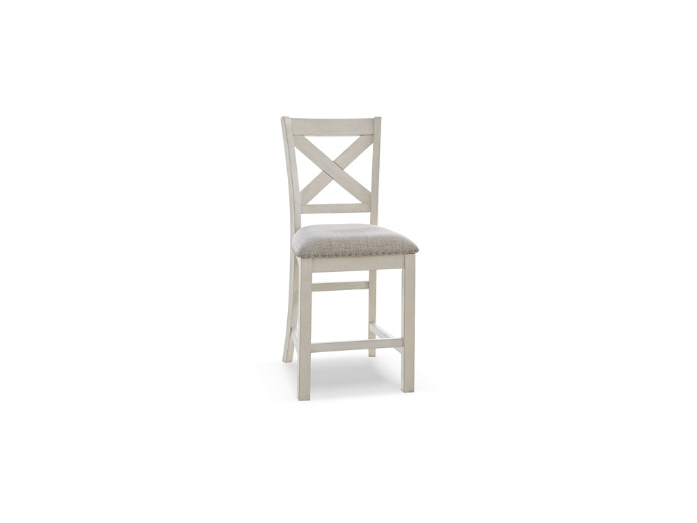 Signature Design by Ashley - Robbinsdale Upholstered Barstool (Set Of 2) in Antique White - D642-124 veiw 1