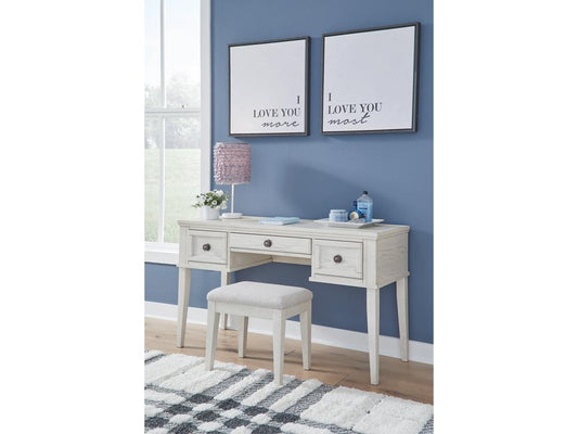 Signature Design by Ashley - Robbinsdale Vanity With Stool (Set of 2) in Antique White - B742-22 veiw 1