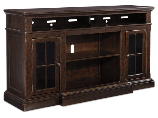 Signature Design by Ashley - Roddinton Xl Tv Stand W/Fireplace Opt in Dark Brown - W701-88 veiw 1