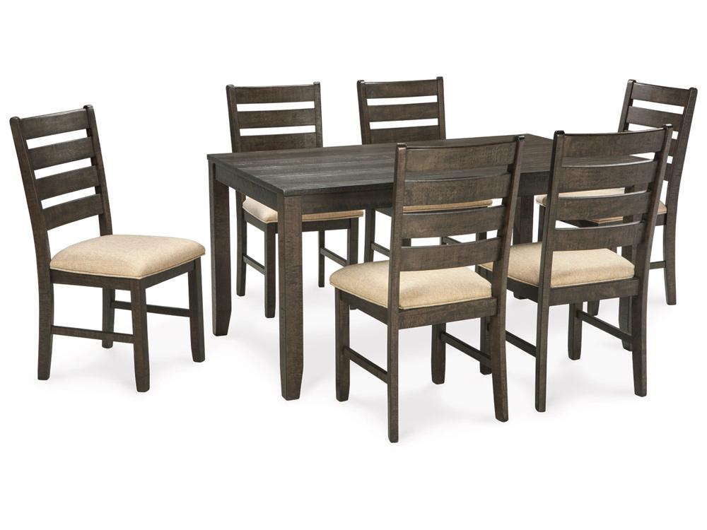 Signature Design by Ashley - Rokane Dining Room Table (Set of 7) in Brown - D397-425 veiw 1