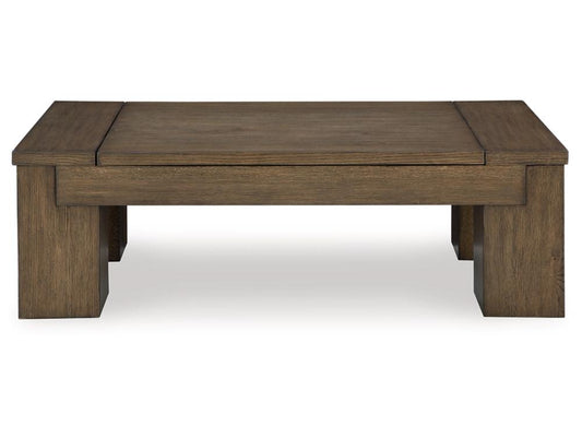 Signature Design by Ashley - Rosswain Lift Top Cocktail Table in Warm Brown - T763-9 veiw 1