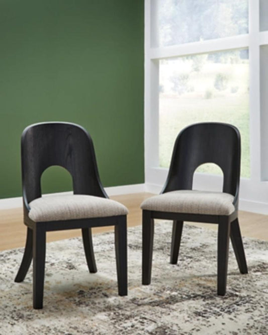 Signature Design by Ashley - Rowanbeck Dining Table And 4 Chairs in Black veiw 2