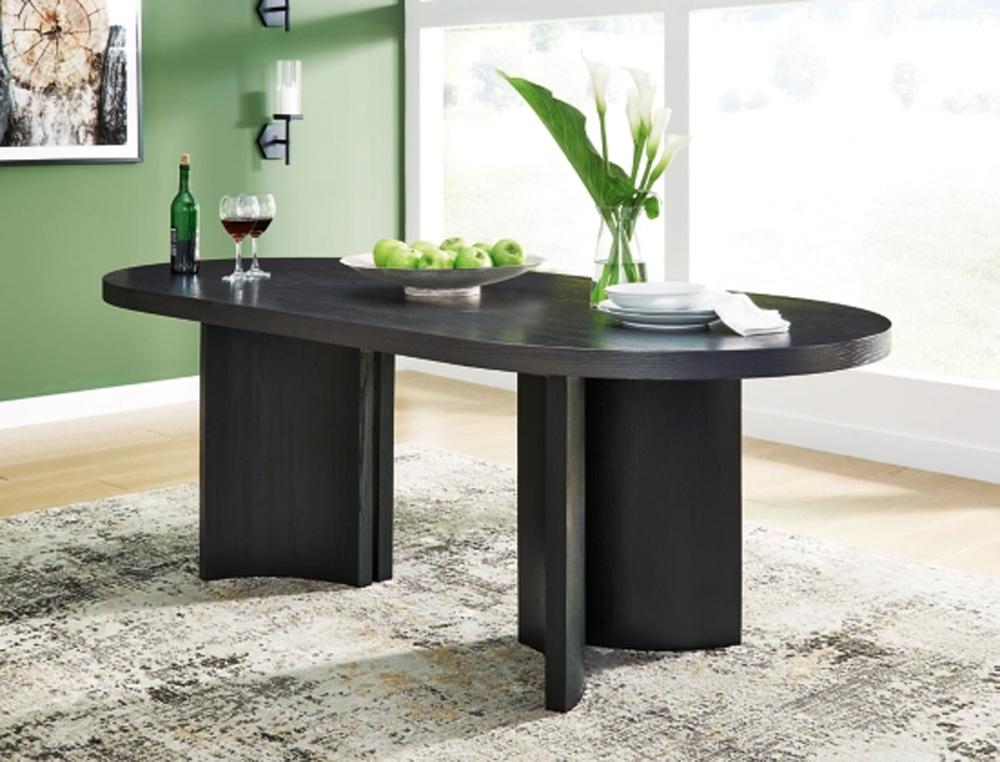 Signature Design by Ashley - Rowanbeck Dining Table And 4 Chairs in Black veiw 3