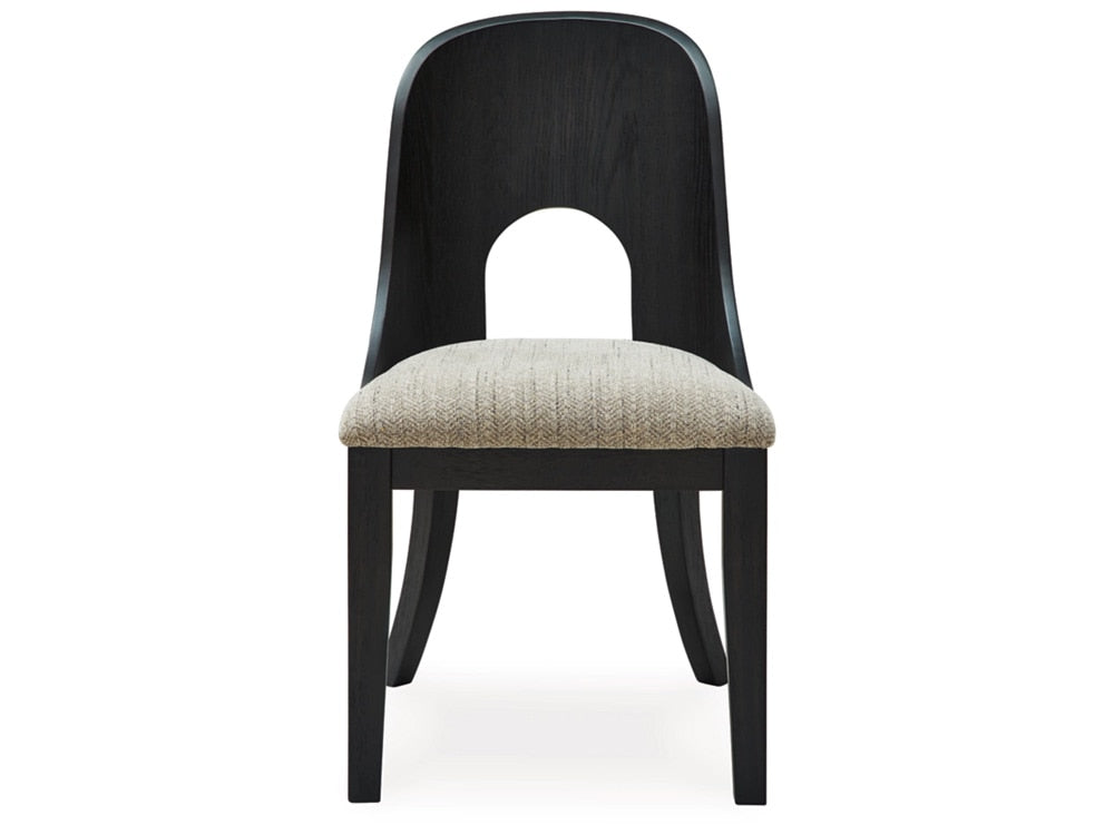 Signature Design by Ashley - Rowanbeck Dining Uph Side Chair (Set Of 2) in Black - D821-01 veiw 1