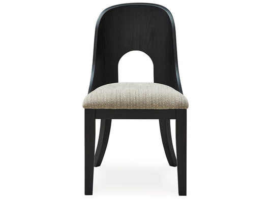 Signature Design by Ashley - Rowanbeck Dining Uph Side Chair (Set Of 2) in Black - D821-01 veiw 1
