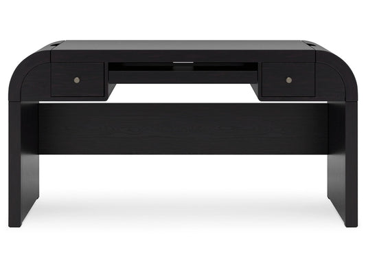 Signature Design by Ashley - Rowanbeck Home Office Desk in Black - H821-44 veiw 1