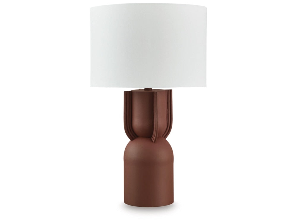 Signature Design by Ashley - Rowandale Metal Table Lamp in Brick Red - L207534 veiw 1