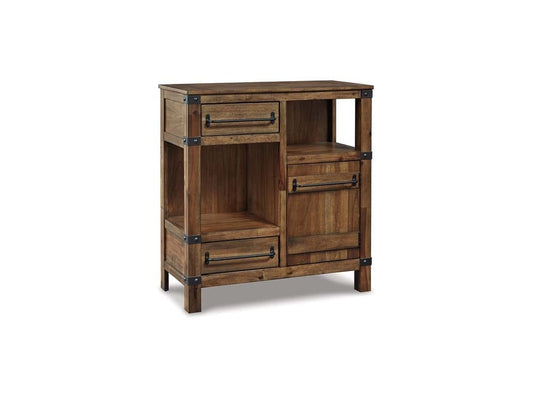 Signature Design by Ashley - Roybeck Accent Cabinet in Light Brown/Bronze - T411-40 veiw 1