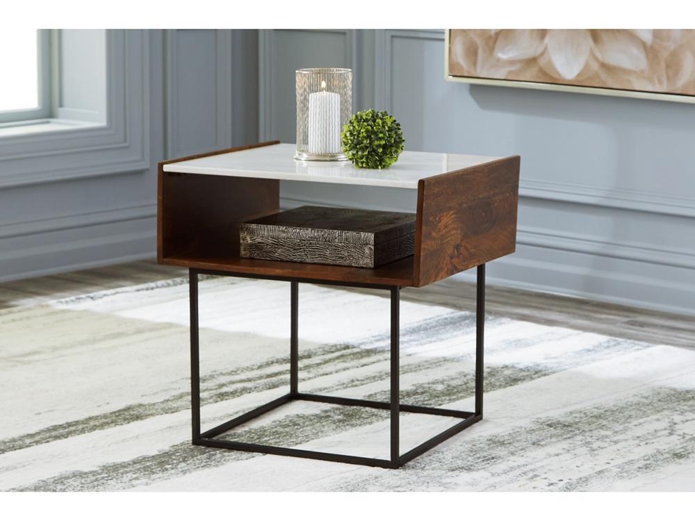 Signature Design by Ashley - Rusitori Rectangular End Table in Multi - T169-3 veiw 2